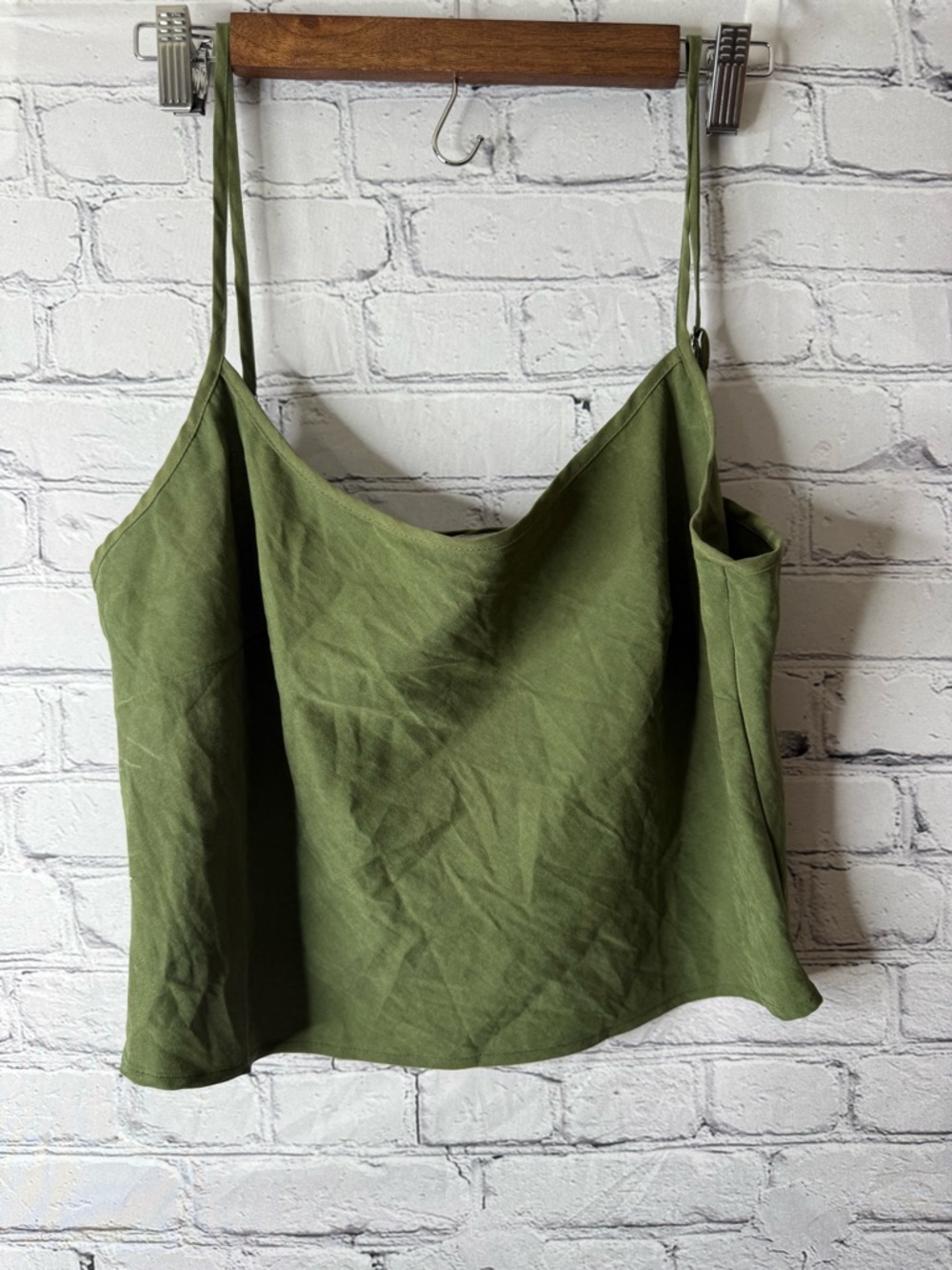 Princess Polly Olive Green Women's crop cami Top